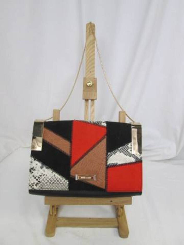 River Island Clutch Bag With Strap Multicoloured/animal Print