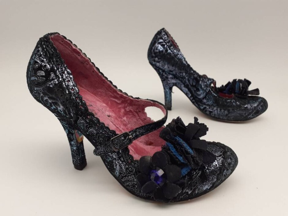 Irregular Choice Glam Heels Navy Sparkle Size 5 (38)
