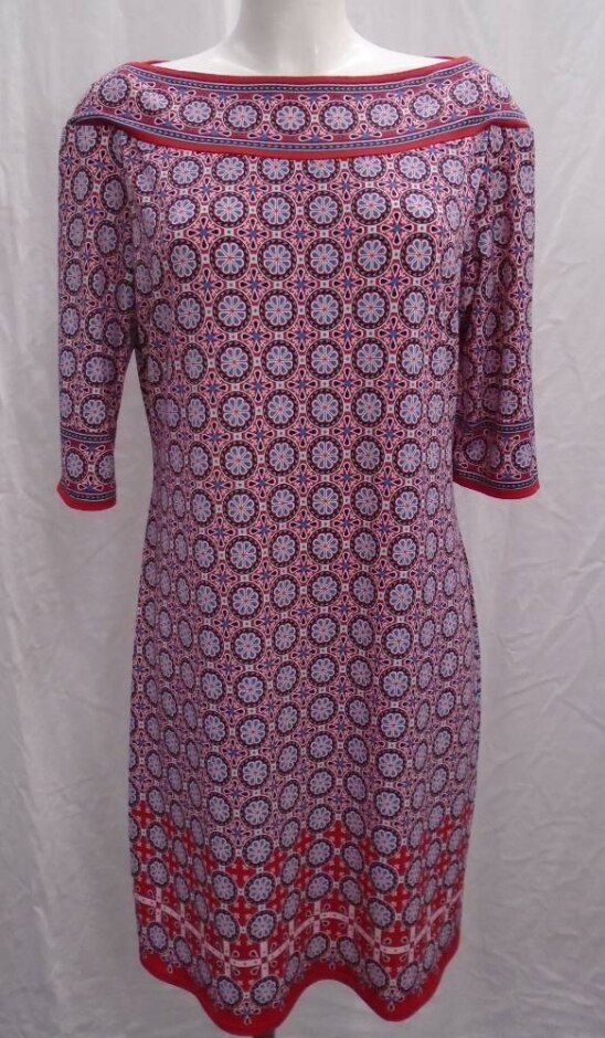 Max Studio Stretch Dress Red/white/blue Size: Xl