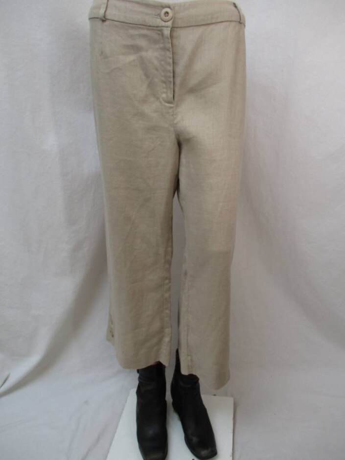 Hobbs Wide Leg Cropped Trousers Camel Size: 16