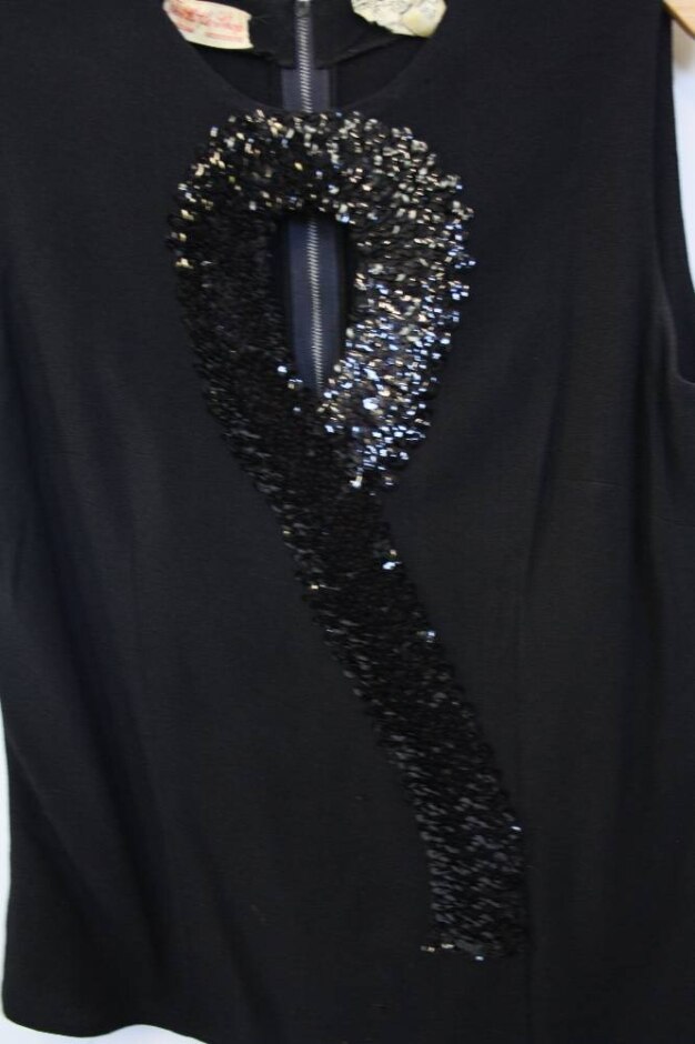 Pastella Sequined Vintage Top Black Size: 10