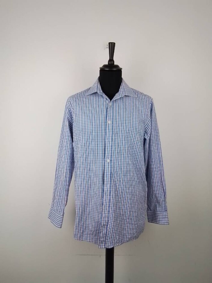 Michael Kors Plaid Long Sleeve Button Shirt Multi Check  Size: M