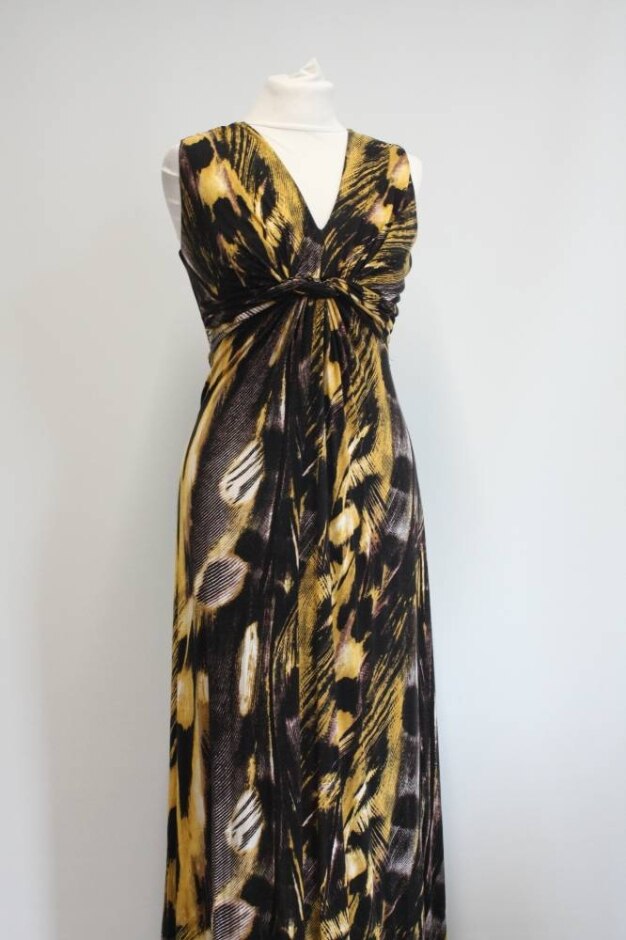 M&s Marks & Spencer Maxi Sleeveless Dress Brown Size: 8