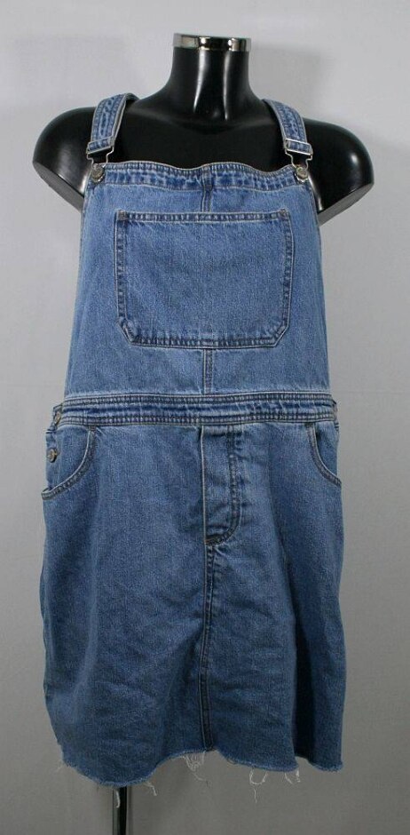 Denim Co Denim Pinafore Dress Blue Size: 18