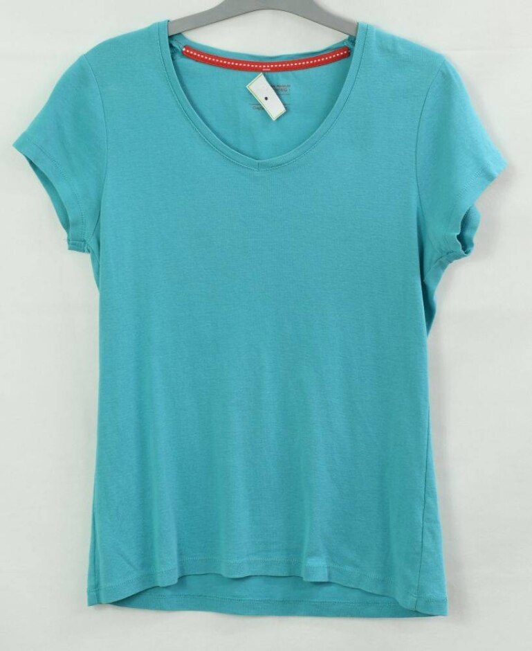Tu Cotton T-shirt Blue Size: 14