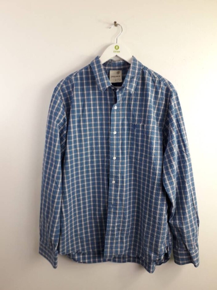 Timberland 100% Cotton Checked Shirt Blue Size: Xxl