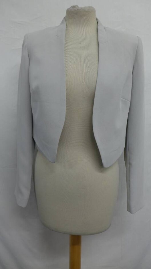 Topshop Bolero Style Jacket Sky Blue Size: 8