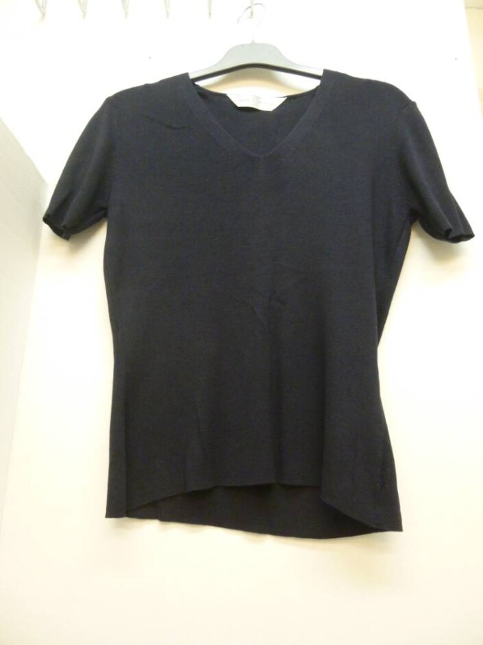 Marks & Spencer Short Sleeved Jumper Navy Size: 14