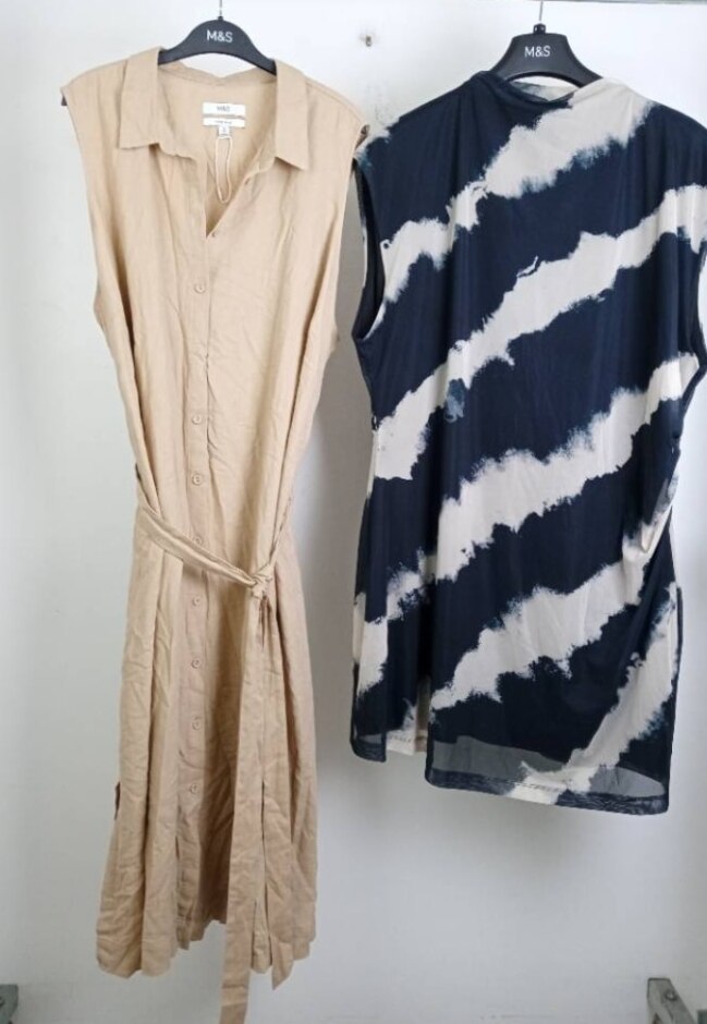 M&s Bundle X 2 Dresses Black & Buff Size: 24