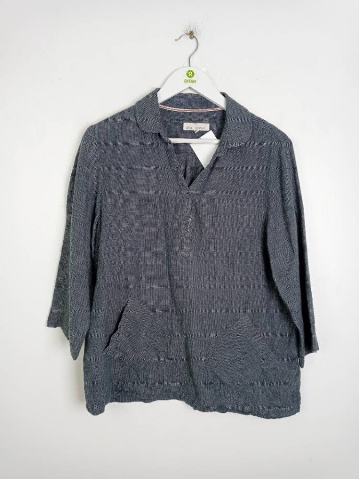 Seasalt Women's Top Blouse Navy White Size: 14