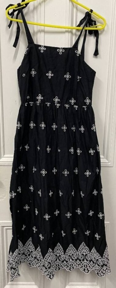 Tu Cotton Sun Dress Black Size: 10