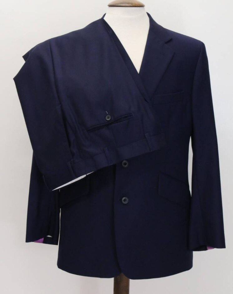 Mullen & Mullen York Two Piece Tailored Suit Navy Blue Size: M