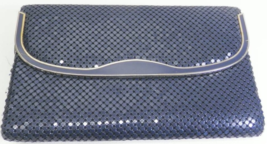 Clutch Leather Handbag/purse Navy