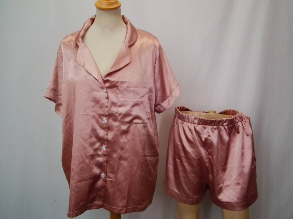 New Pretty Little Thing Satin "bridesmaid" Pyjamas Dusty Pink Size: M