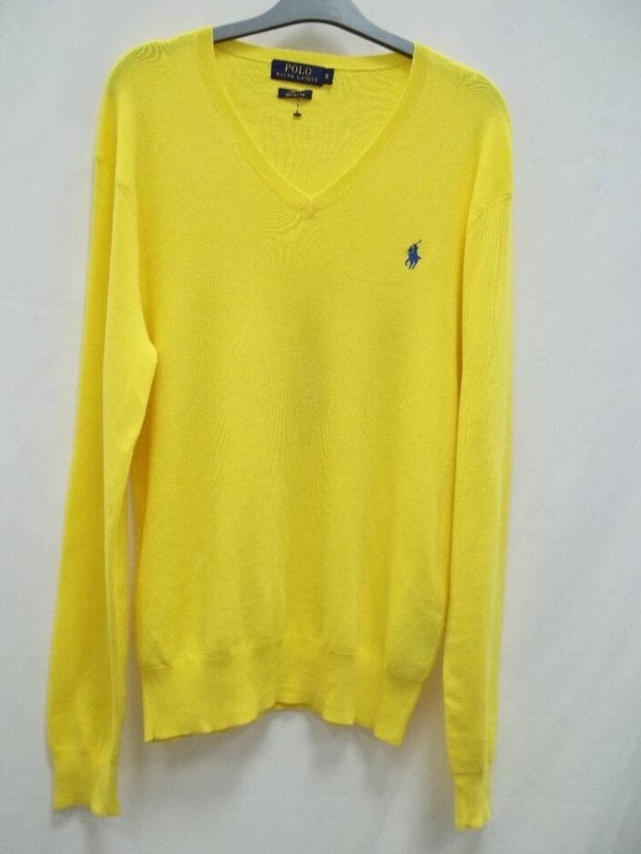 Polo Ralph Lauren Jumper -100% Cotton Yellow Size: S
