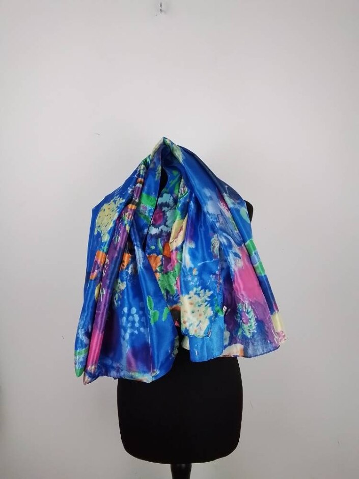 100% Silk Scarf 80'' X 36.5''