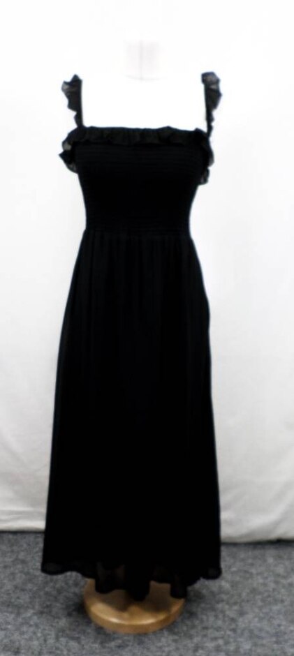 Reformation Georgette Dress Black Size: S