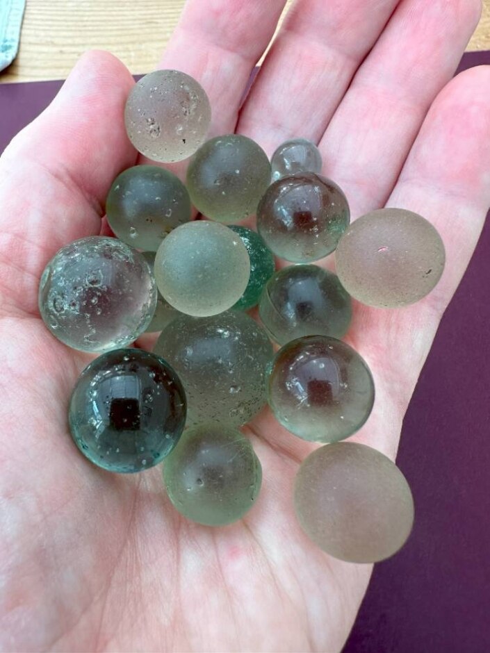 Collection Of 16 Vintage Marbles