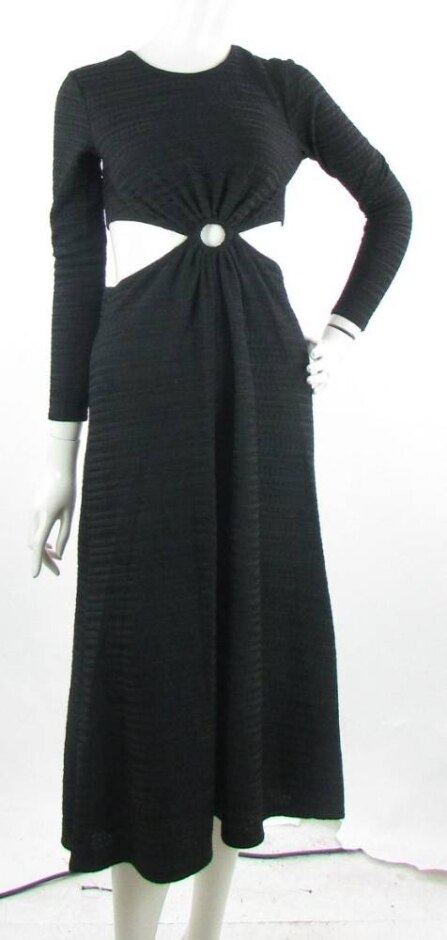 Bnwot Topshop Size 8 Cutaway Waist Dress Ink Black Size: S