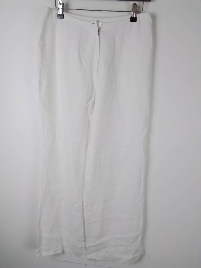 Olsen Wide Leg Pants White Size: M