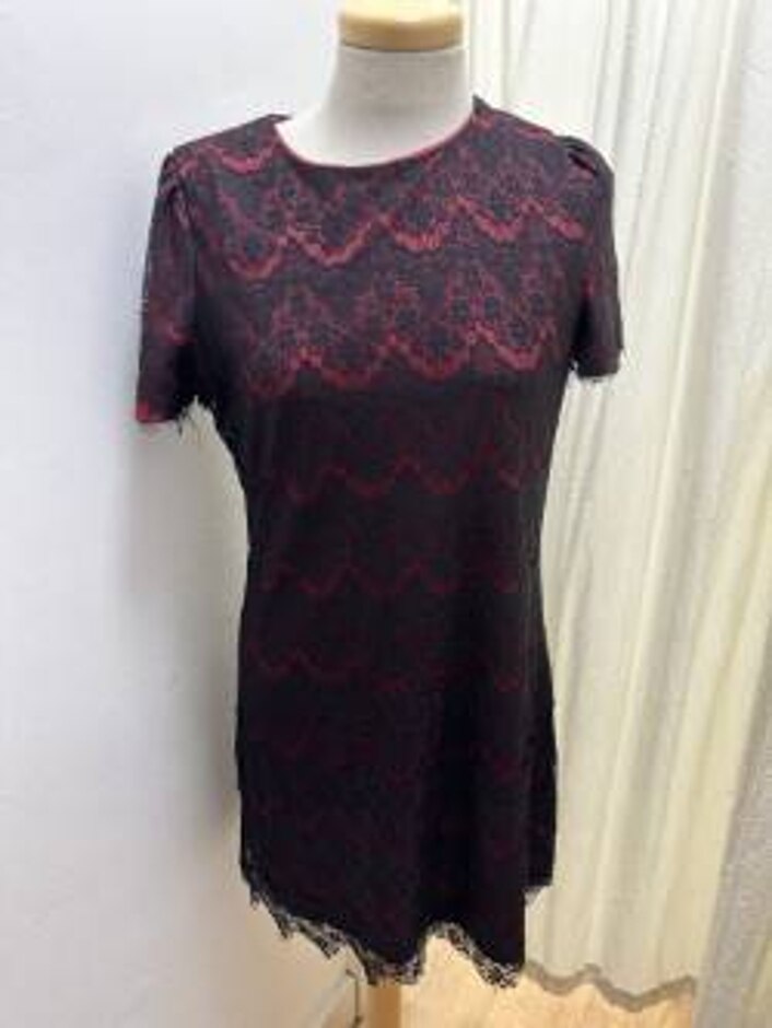 Mela Loves London Dress Black / Maroon Size: 12