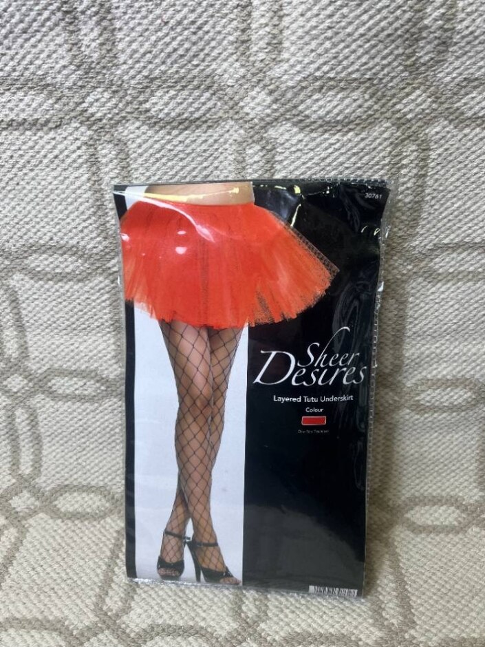Sheer Desires Layered Tutu Underskirt  Red Size: One Size