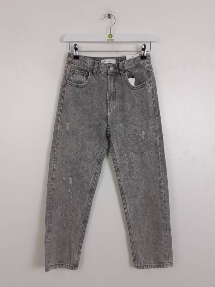Zara Girls Denim Jeans Grey Size: 10 - 11 Years
