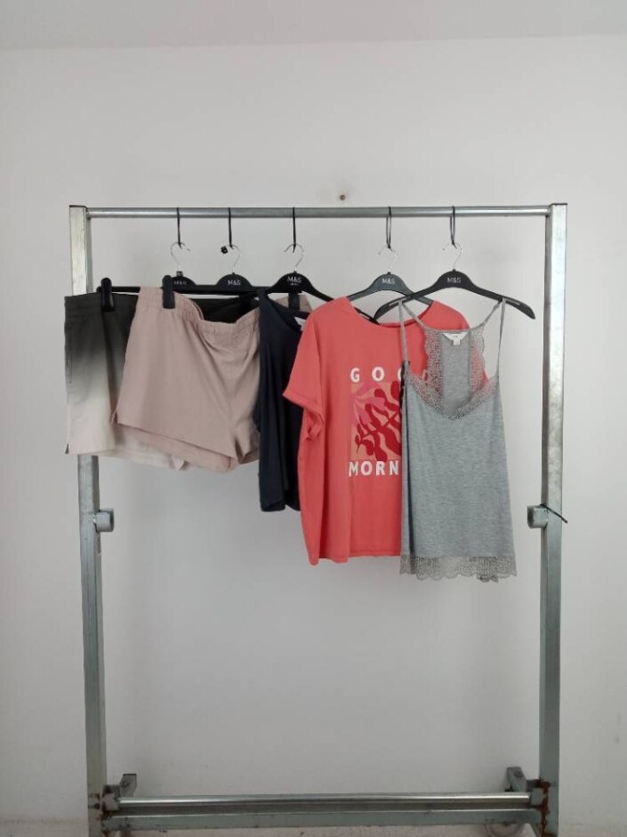 M&s 5pcs Lounge Bundle Shorts Tops Multi New Size: Xl