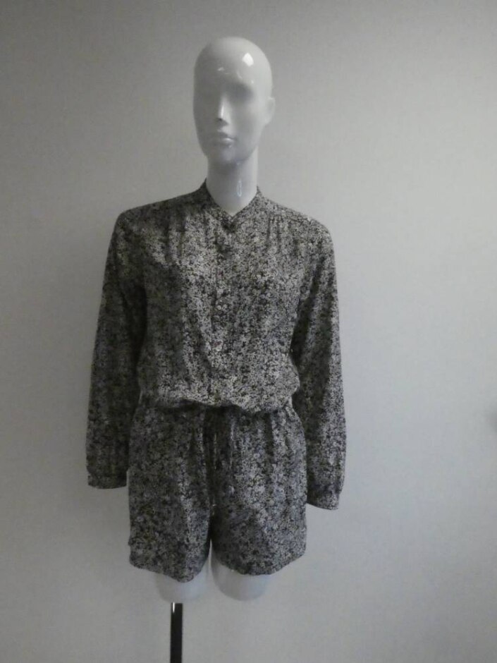 Michael Kors Long Sleeved Playsuit Black & White Size: M