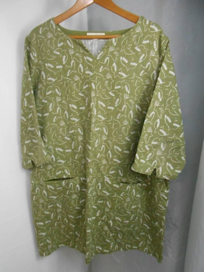 Seasalt Cornwall Green Shift Cotton Dress Green  Size: 20
