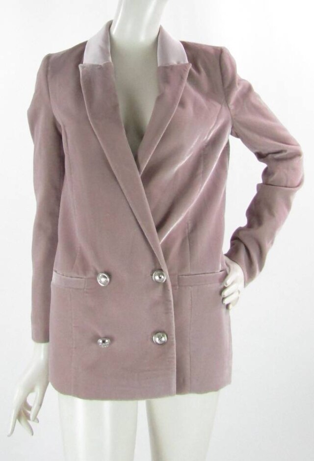 Bnwt River Island Peak Lapel Jacket Dusky Champagne Size: 8