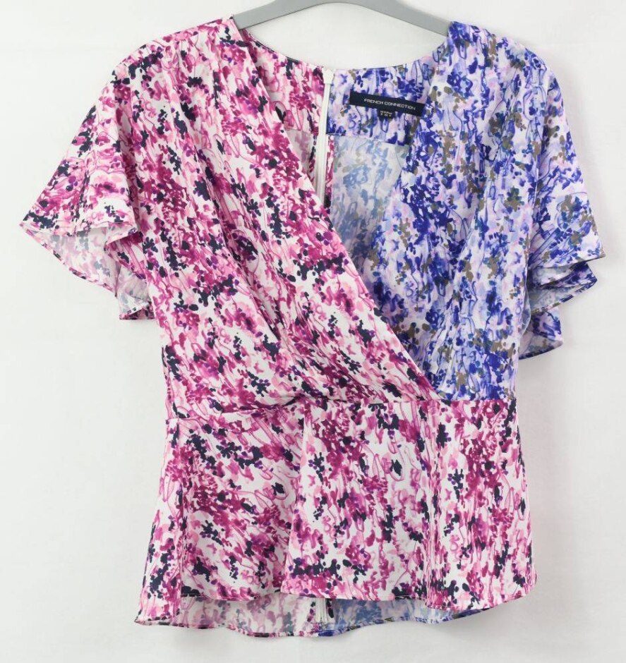 French Connection Floral Top Purple / Red Size: 8