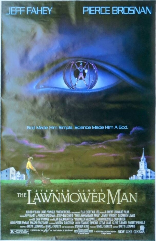The Lawnmower Man (1992) Pierce Brosnan/jeff Fahey - Original One Sheet Poster *rolled Exshop Stock*