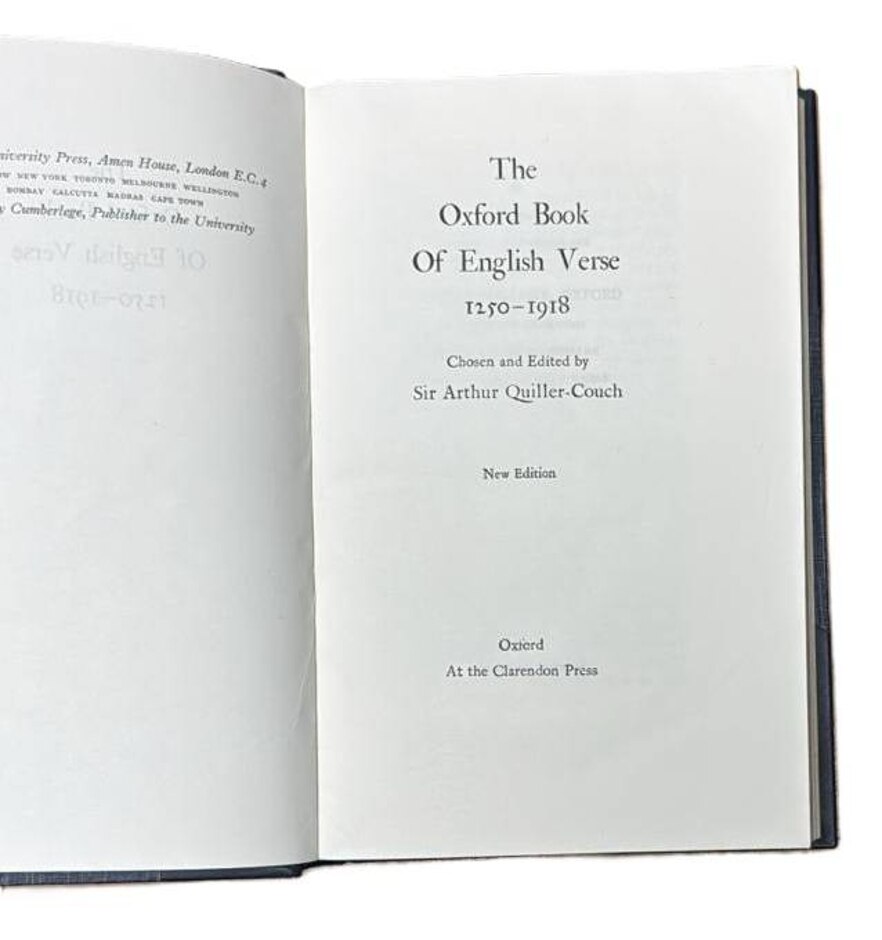 The Oxford Book Of English Verse, 1250-1918
