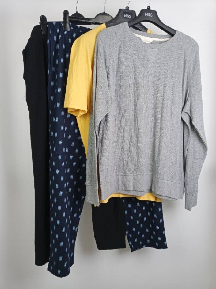 M&s Nwot Men's Lounge Top/trousers 4x Bundle Grey/yellow Size: Xxl
