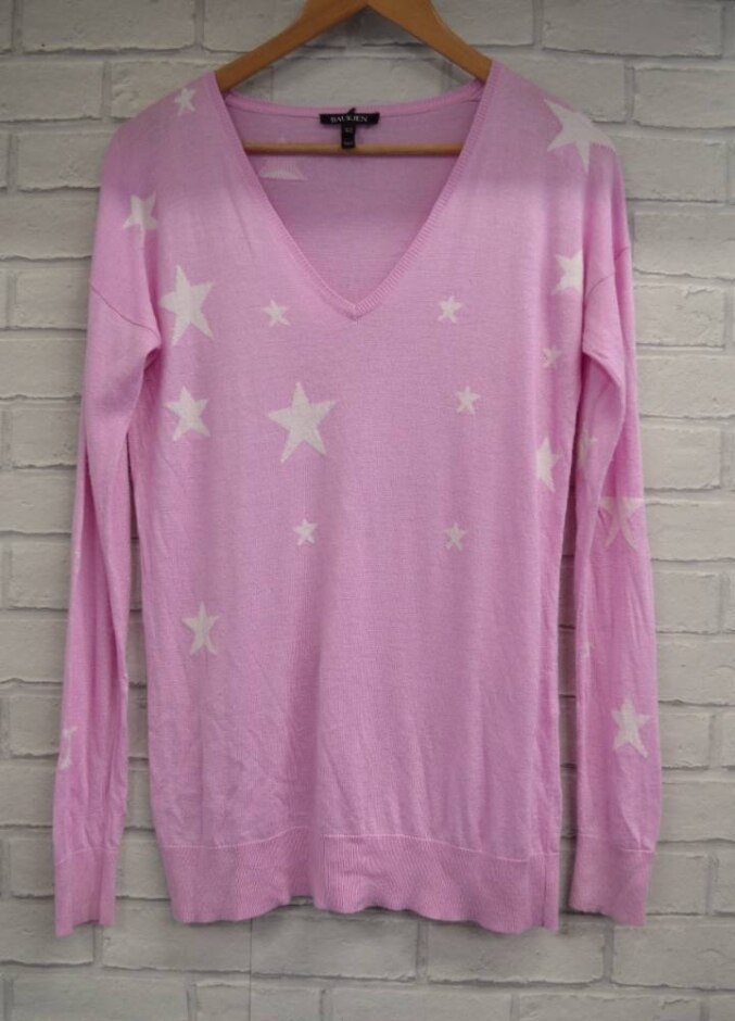 Baukjen Star Print Jumper  Pink  Size: 10