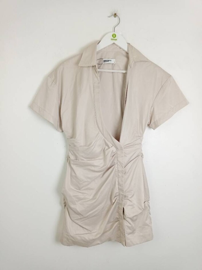 Mistress Rocks Women's Ruched Top Tunic Dress Stone Size: S