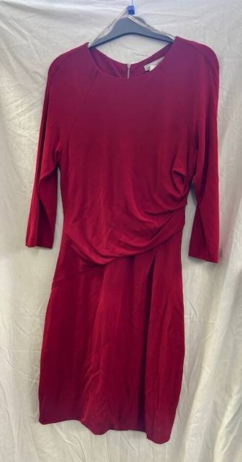 Karen Millen Ruched Dress Red Size: 14