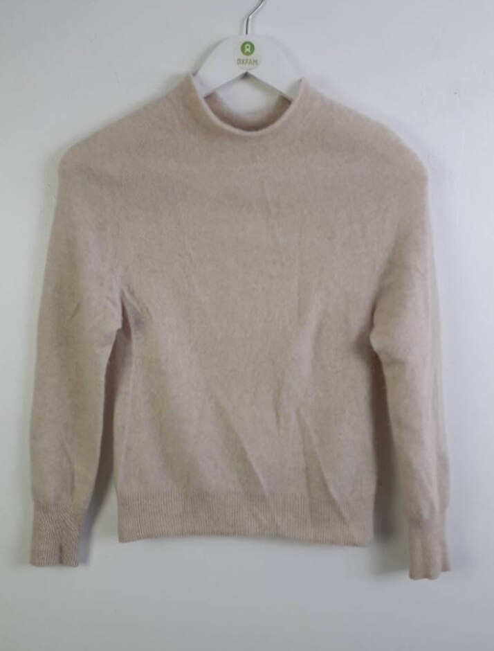 Unbranded Cashmere Jumper Cream Size: Xs