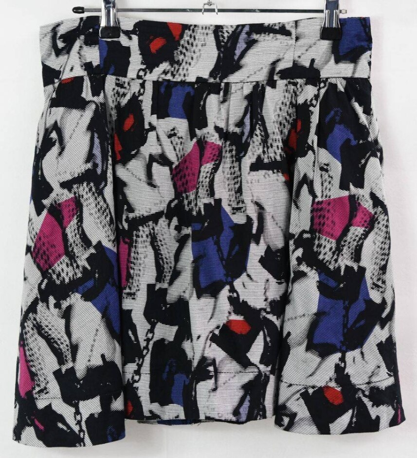 H&m Patterned Skirt Multi-coloured Size: 12