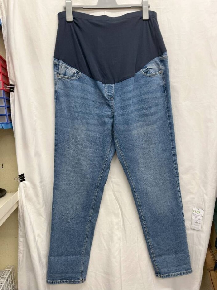 George  Maternity Jeans Blue Size: 16