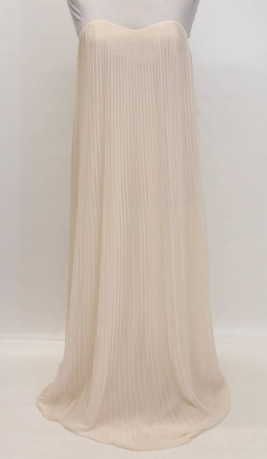French Connection Bnwot Pleated Maxi Dress Cream/pink Size: 6