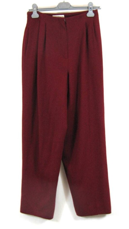 Liz Claiborne Flared Trouser - 100% Wool Red Size: 6