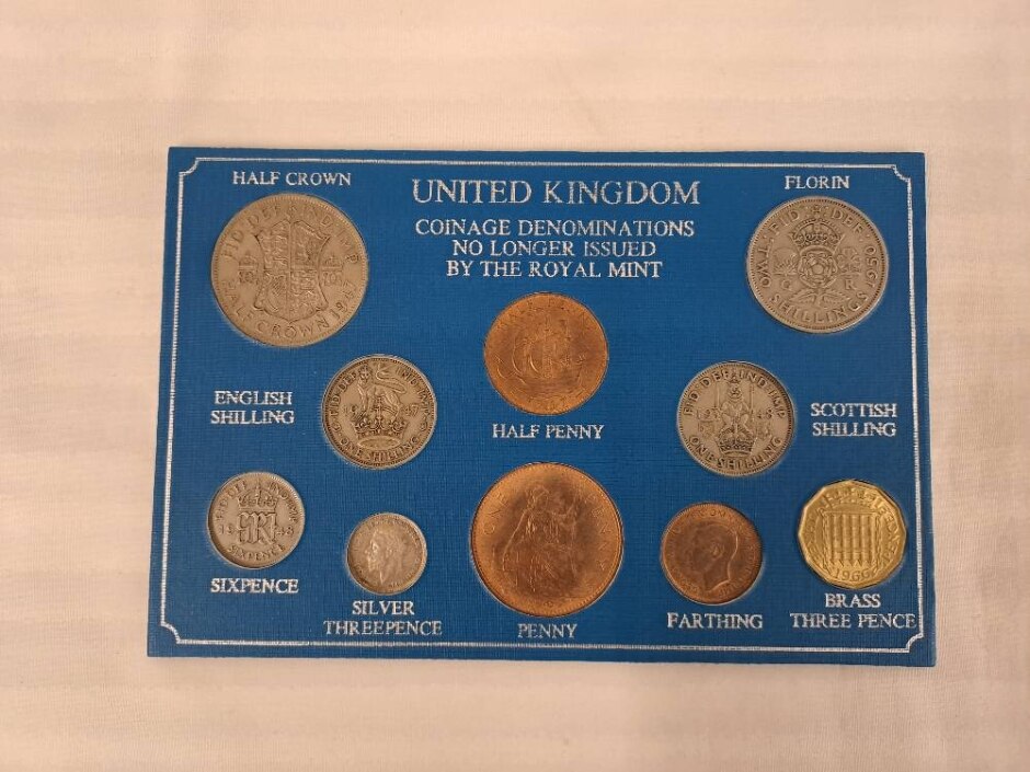 Set Of Ten Uk Coins No Longer Issued By The Royal Mint
