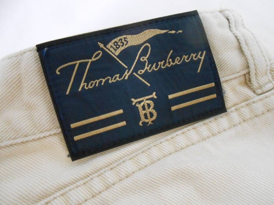 Thomas Burberry  Cropped Hipster Jeans Cream Size: 16