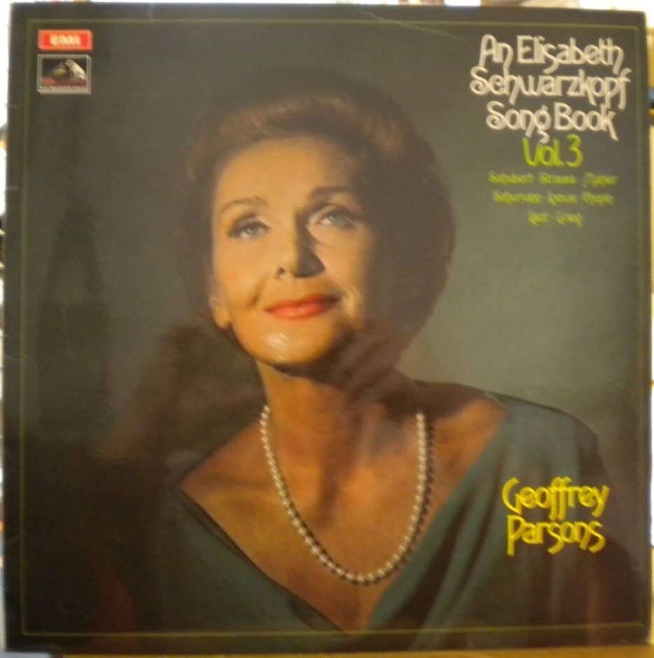 'an Elisabeth Schwarzkopf Song Book' Vol.3 , "emi Hmv" (pianists Parsons & Moore), Asd 2634