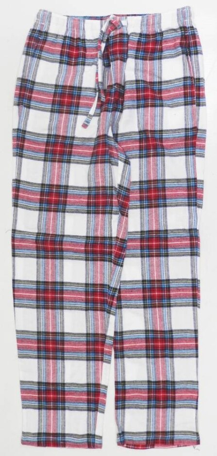 M&s Marks & Spencer Bnwot Tartan Pajama Bottoms  White & Red Size: M
