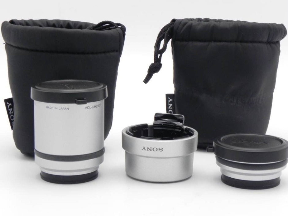 Sony Vcl-dh2637 Tele Lens X2.6, Vcl-dh0737 Wide Lens X0.7 & Wad-wd Adaptor For W Series Cameras