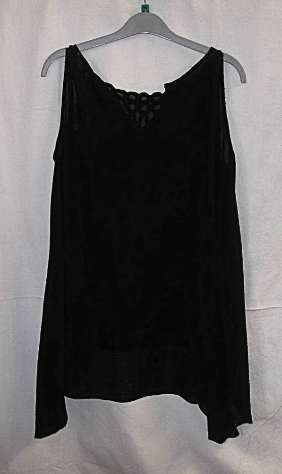 Max Studio Sleeveless Tunic Top Black Size: M