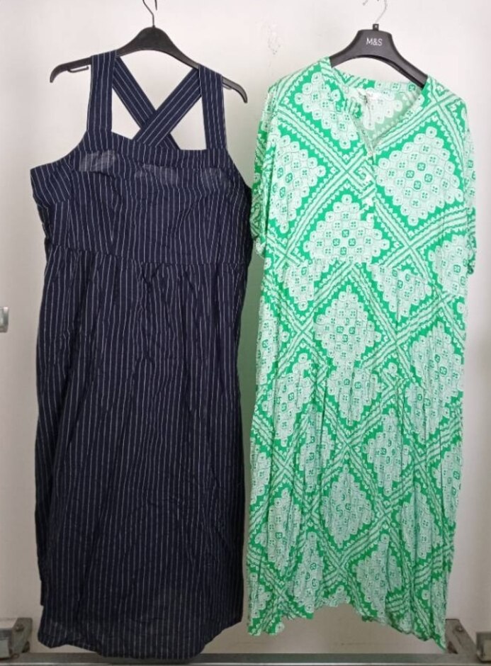 M&s Bundle X 2 Dresses Navy & Green Size: 20
